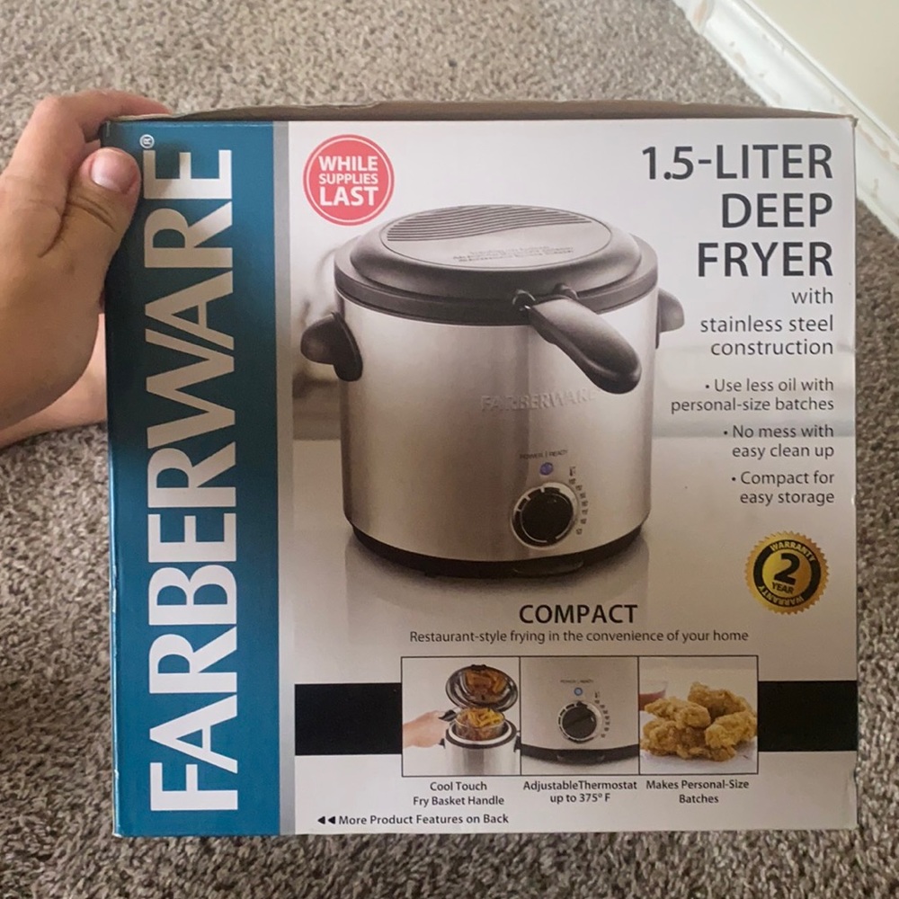 1.5 liter deep fryer new in box